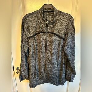 Lane Bryant Livi Athletic Jacket Zip Size 14/16 Dark Heather Gray Pockets NWT